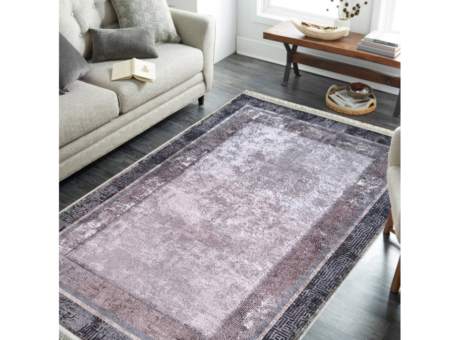 Kusový koberec HONOR New - Frame - šedý