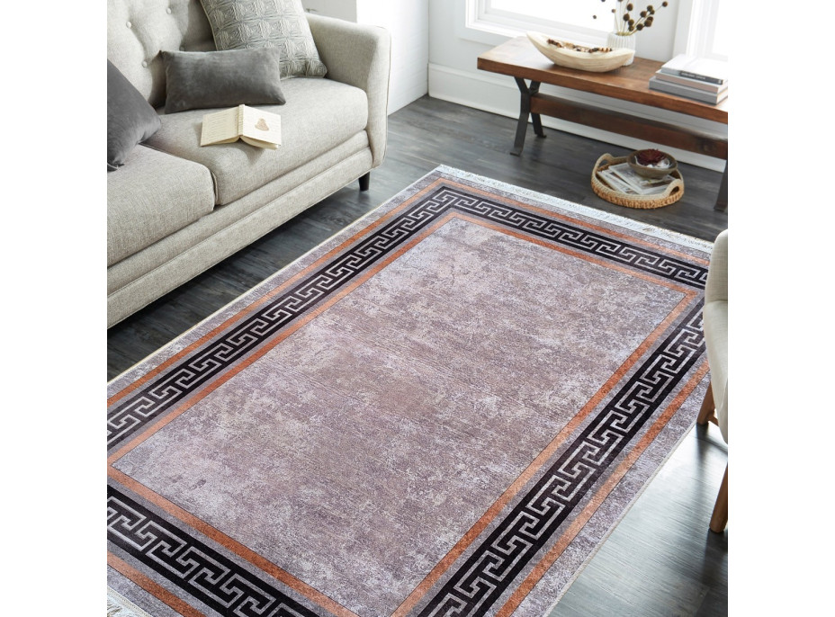 Kusový koberec HONOR New - Greek - hnědý