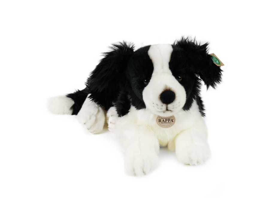 Rappa Plyšový pes border kolie ležící 45 cm ECO-FRIENDLY