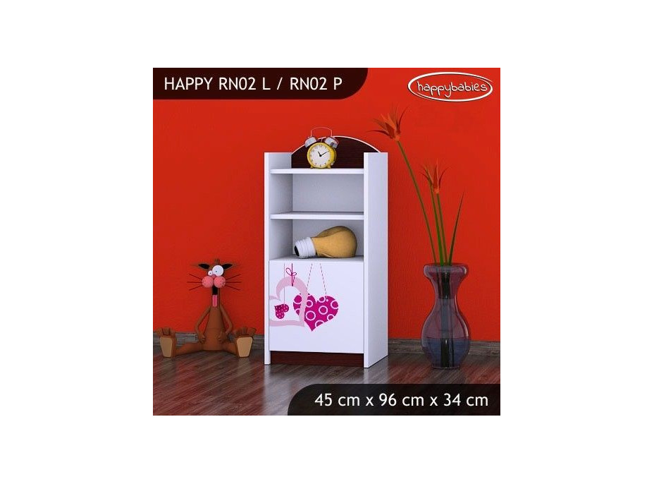 Dětský úložný regál FALL IN LOVE - TYP 2 - NÍZKÝ