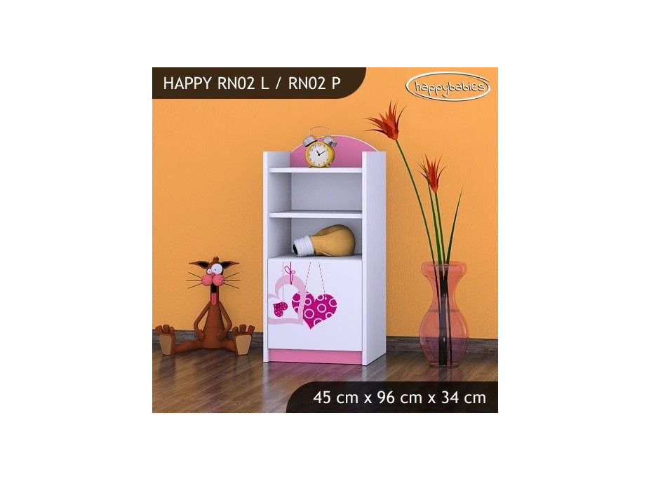 Dětský úložný regál FALL IN LOVE - TYP 2 - NÍZKÝ
