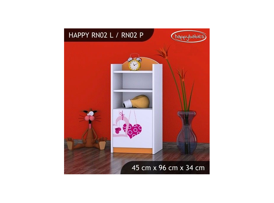 Dětský úložný regál FALL IN LOVE - TYP 2 - NÍZKÝ