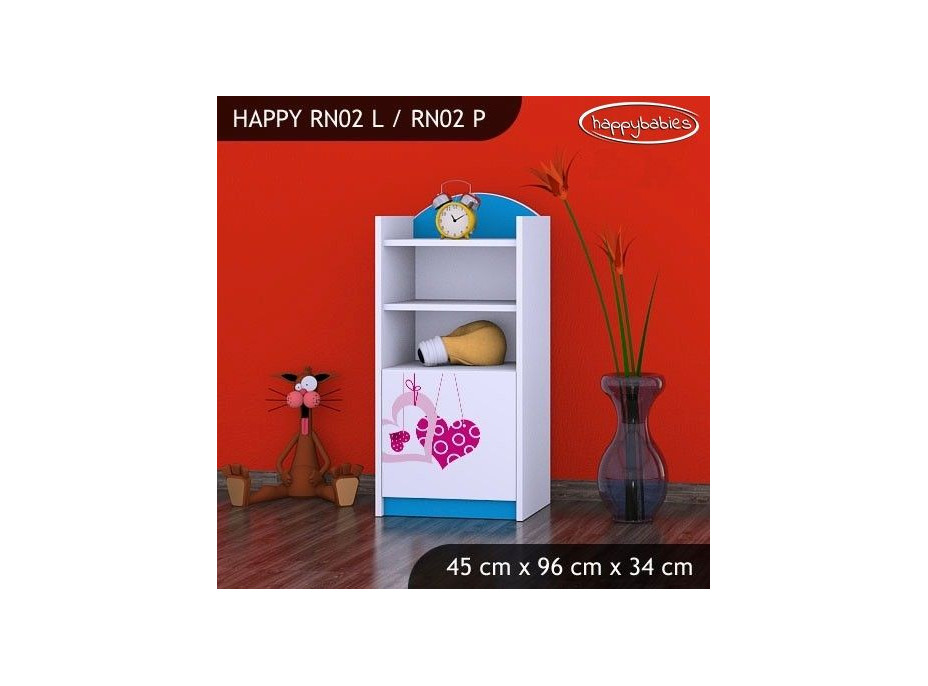 Dětský úložný regál FALL IN LOVE - TYP 2 - NÍZKÝ
