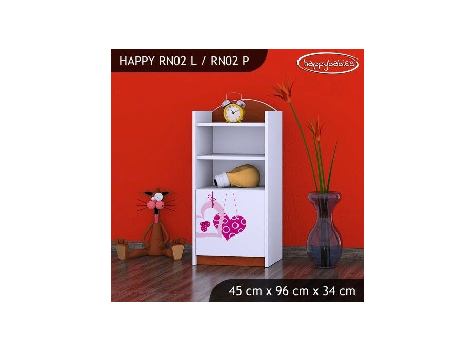 Dětský úložný regál FALL IN LOVE - TYP 2 - NÍZKÝ