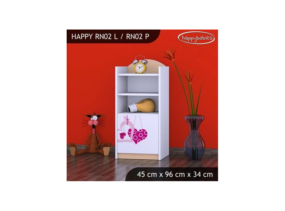 Dětský úložný regál FALL IN LOVE - TYP 2 - NÍZKÝ
