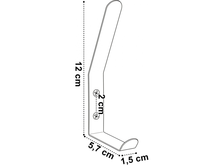 Sada kovových háčků FLORO 5 ks - černá