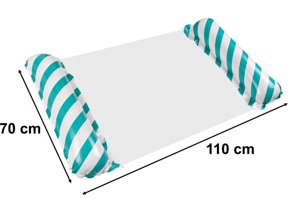 Nafukovací plážová matrace houpací síť vodní lehátko křeslo bazén modrá