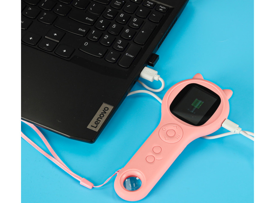 Optický mikroskop/digitální lupa 500x 2Mpx - růžová