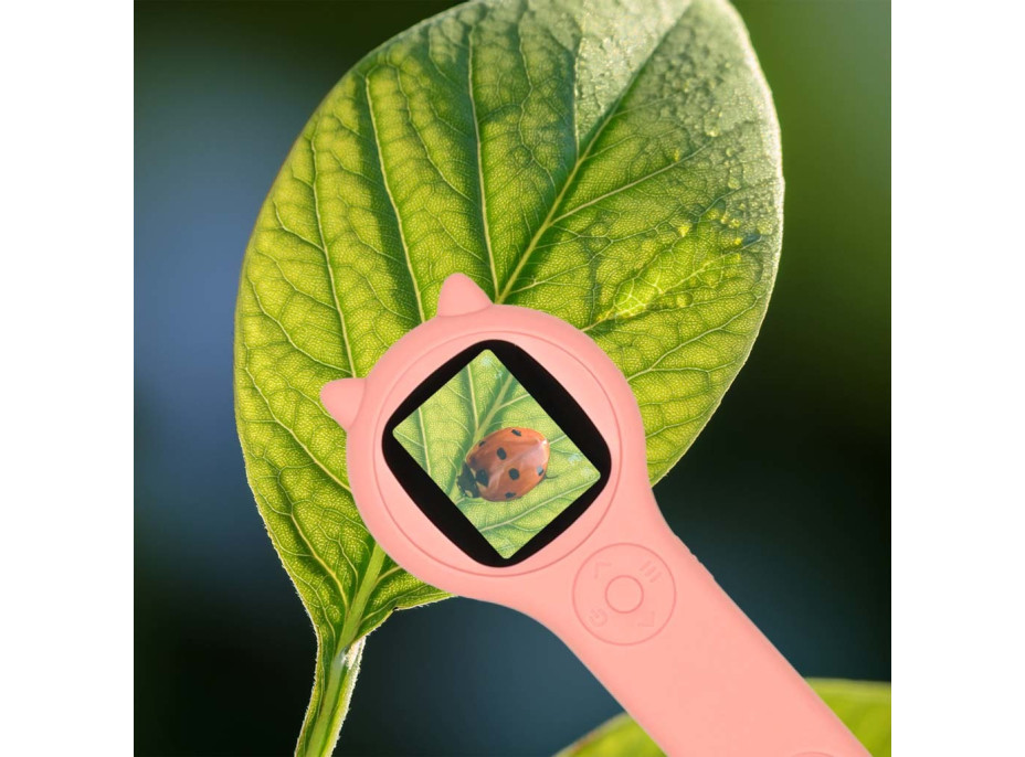 Optický mikroskop/digitální lupa 500x 2Mpx - růžová