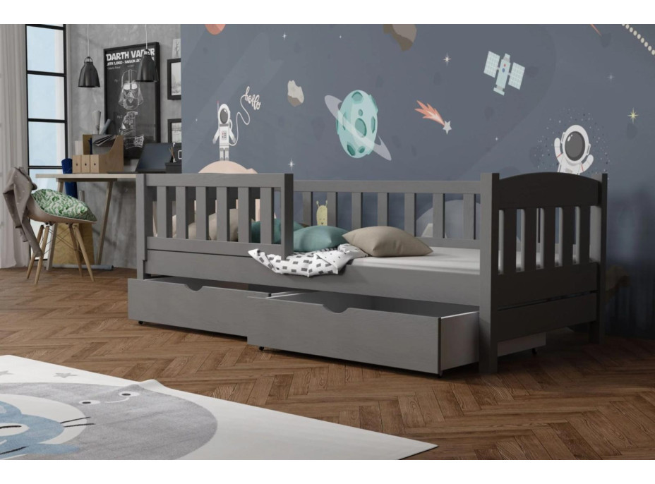 Dětská postel z masivu borovice BEN se šuplíky - 180x80 cm