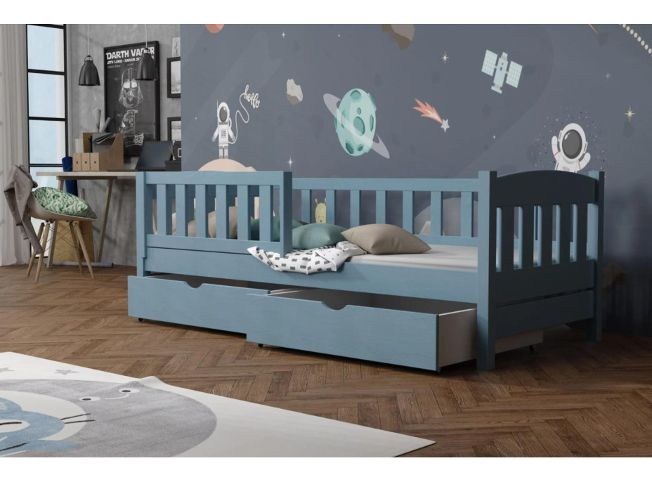 Dětská postel z masivu borovice BEN se šuplíky - 200x90 cm