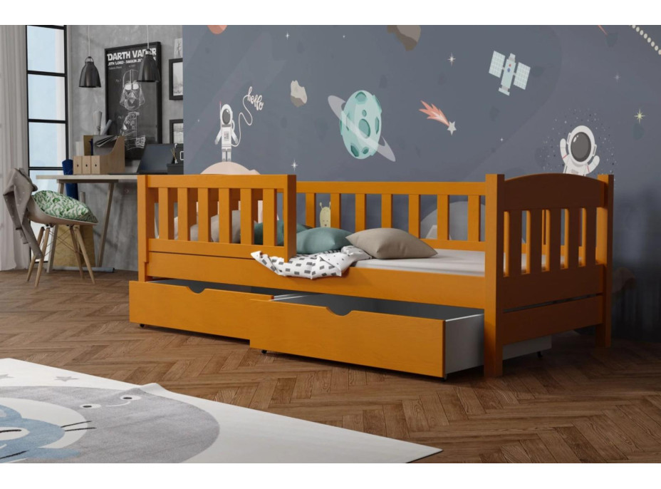 Dětská postel z masivu borovice BEN se šuplíky - 200x90 cm