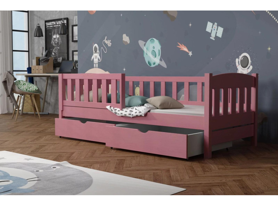 Dětská postel z masivu borovice BEN se šuplíky - 200x90 cm