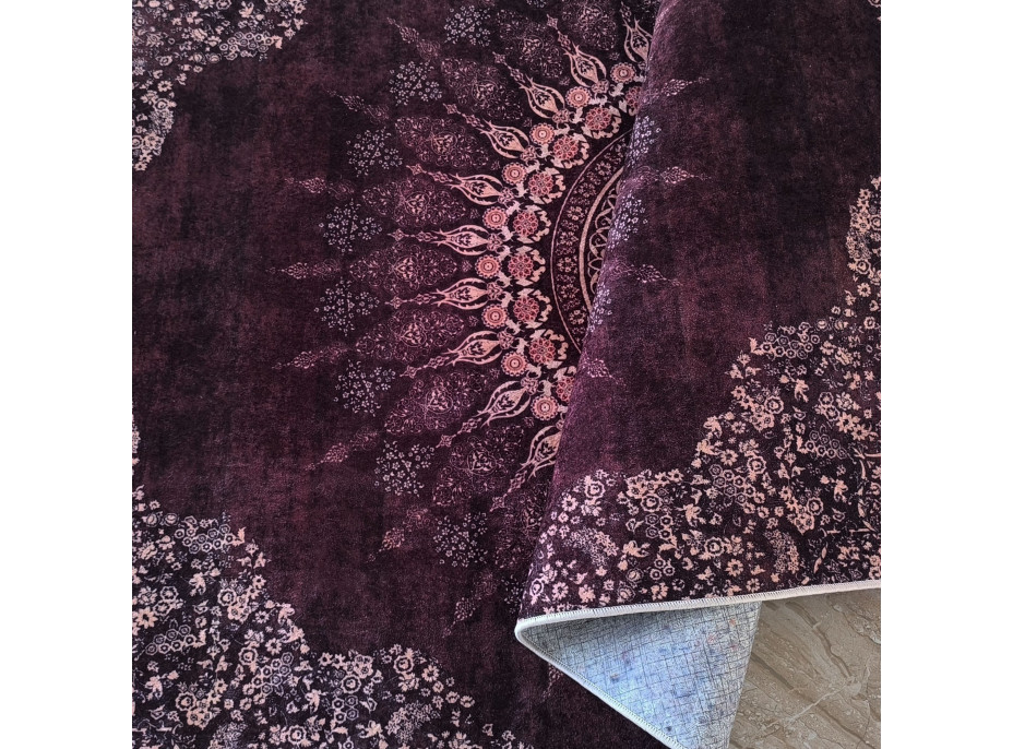 Kusový koberec HONOR New - Mandala - tmavě červený/růžový