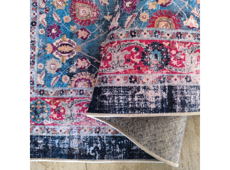 Kusový koberec HONOR New - Fragments - modrý/červený