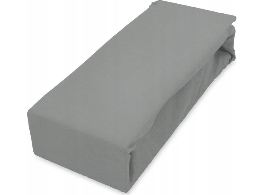 Jersey prostěradlo SOFT 200x160 cm + 25cm - tmavě šedé
