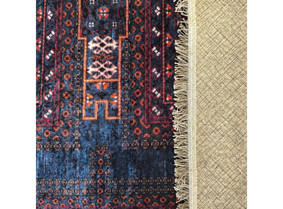 Kusový koberec HONOR New - Ethnic - tmavě modrý/červený