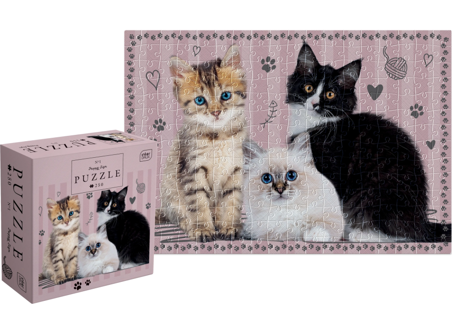 INTERDRUK Puzzle Mláďata: Koťátka 250 dílků