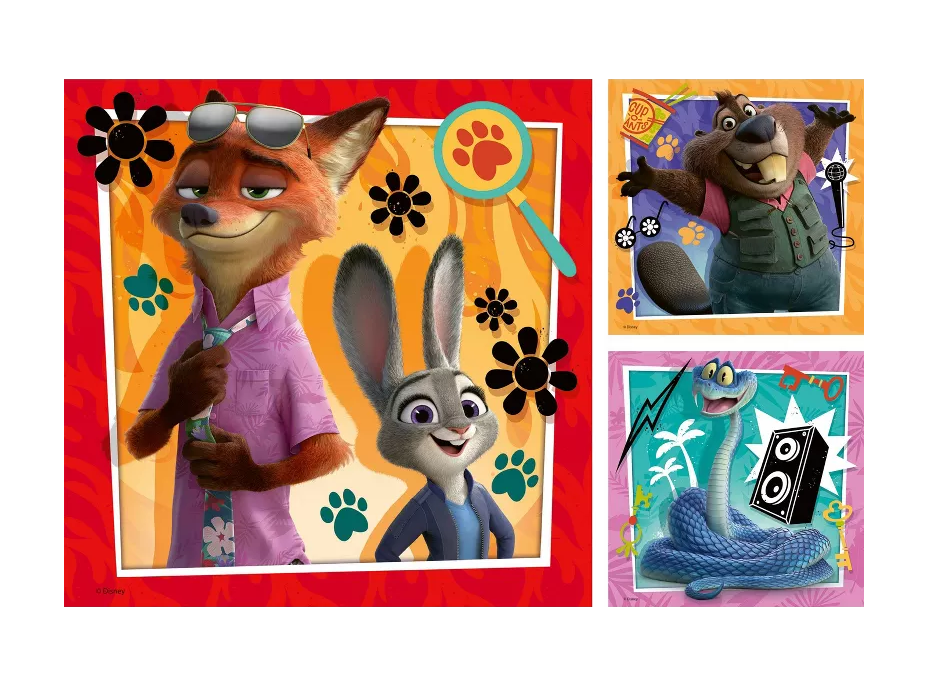RAVENSBURGER Puzzle Zootropolis: Město zvířat 3x49 dílků