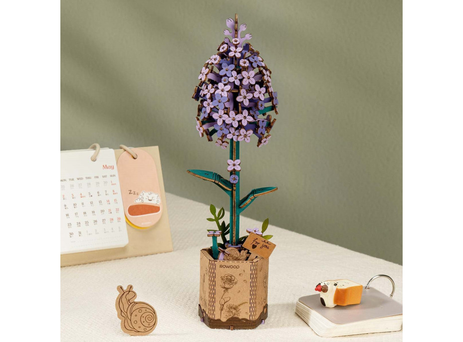 ROBOTIME Rowood 3D dřevěné puzzle Šeřík 154 dílků