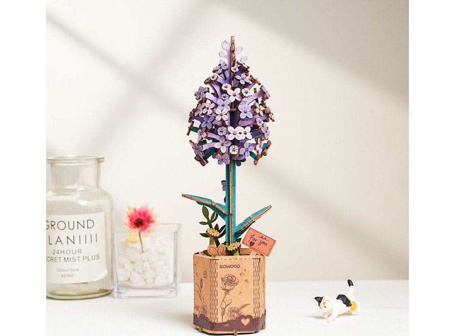 ROBOTIME Rowood 3D dřevěné puzzle Šeřík 154 dílků