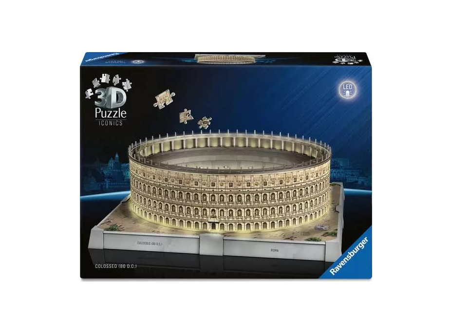 RAVENSBURGER Svítící 3D puzzle Iconics: Koloseum (Noční edice) 216 dílků