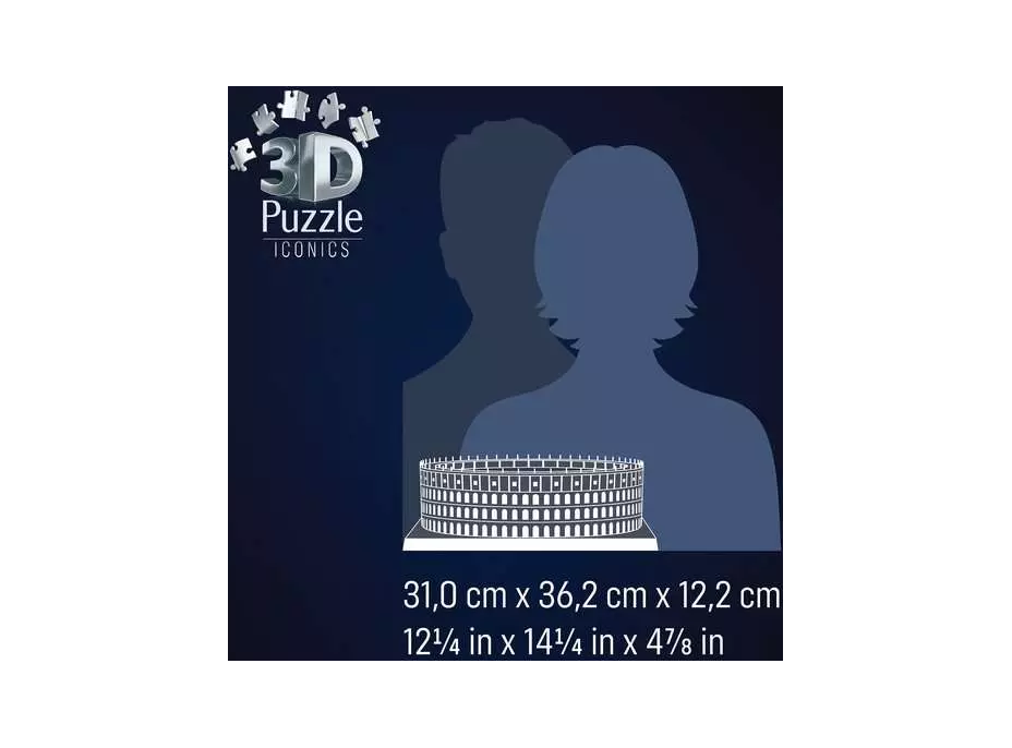RAVENSBURGER Svítící 3D puzzle Iconics: Koloseum (Noční edice) 216 dílků