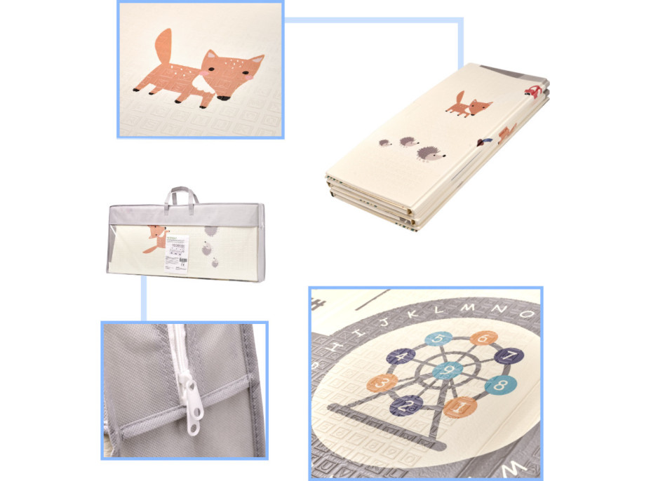 Oboustranná pěnová podložka 180 x 200 cm - Ulice/les