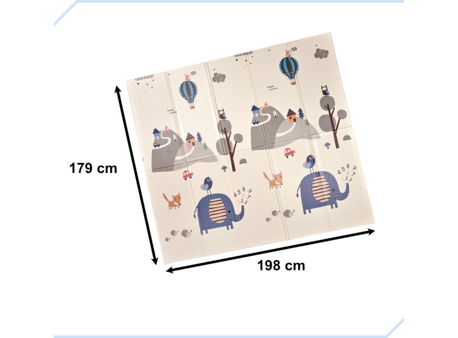 Oboustranná pěnová podložka 180 x 200 cm - Ulice/les