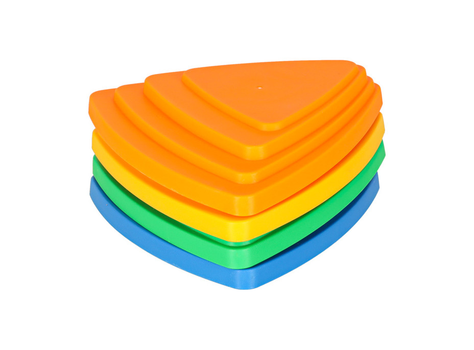 Senzorická Montessori stezka Říční kameny pro trénink rovnováhy 11 prvků - barevná