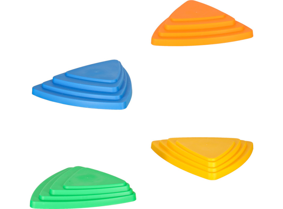 Senzorická Montessori stezka Říční kameny pro trénink rovnováhy 11 prvků - barevná