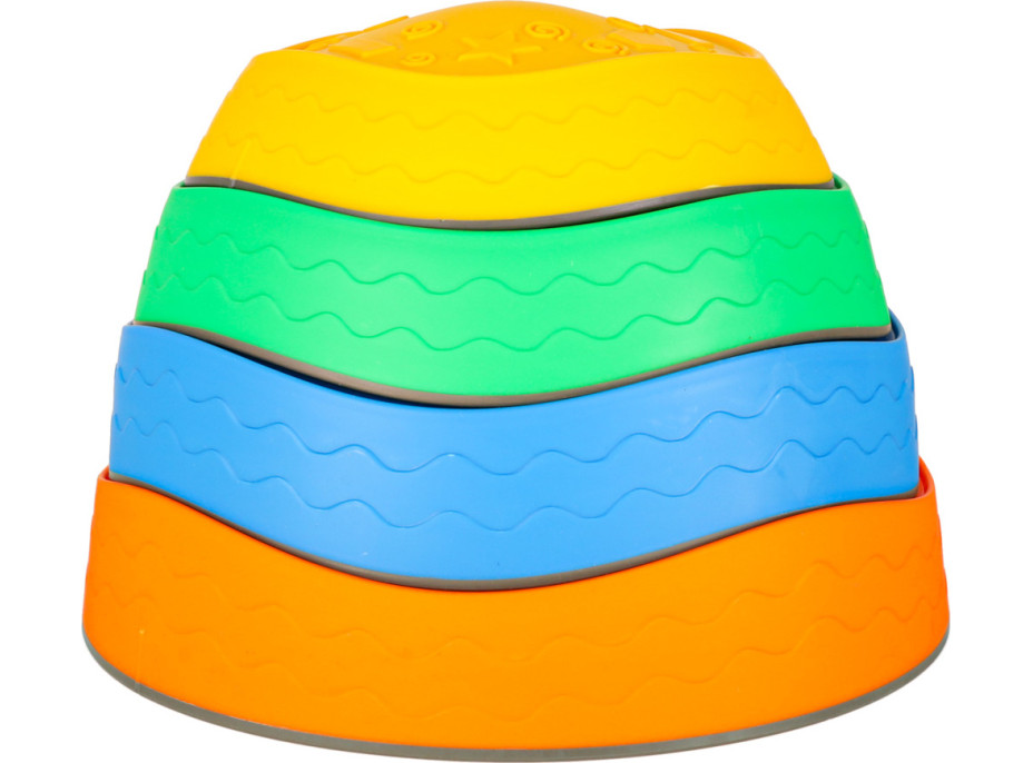 Senzorická Montessori stezka Říční kameny pro trénink rovnováhy 5 prvků - barevná