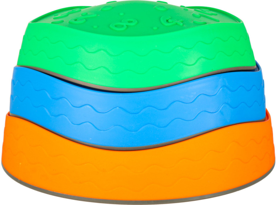 Senzorická Montessori stezka Říční kameny pro trénink rovnováhy 5 prvků - barevná