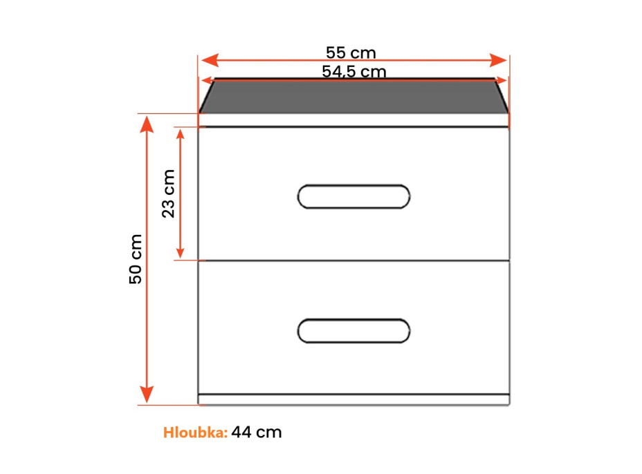 Noční stolek SMYK - bílý (více variant)