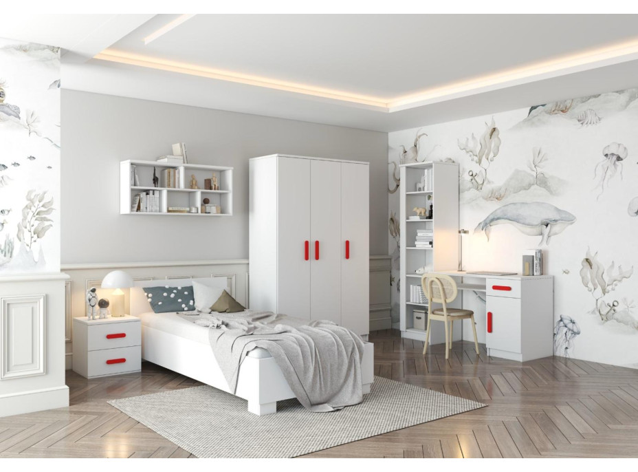 Šatní skříň SMYK 120 - bílá (více variant)