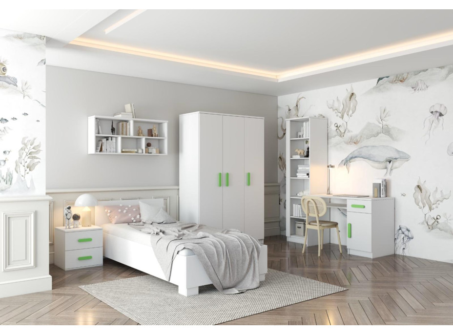 Šatní skříň SMYK 120 - bílá (více variant)