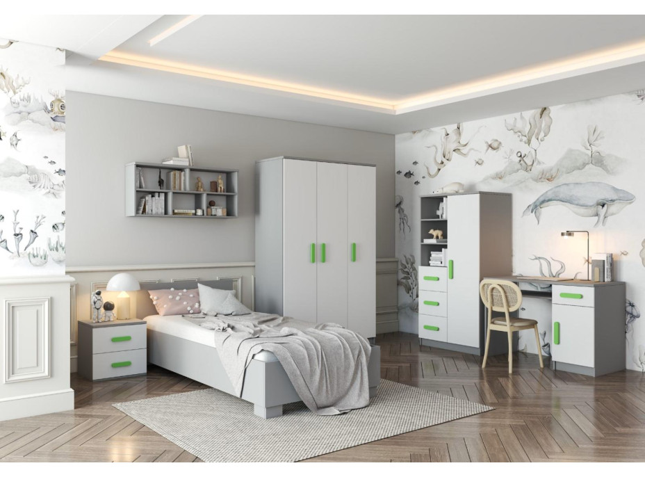 Psací stůl SMYK - šedý/bílý (více variant)