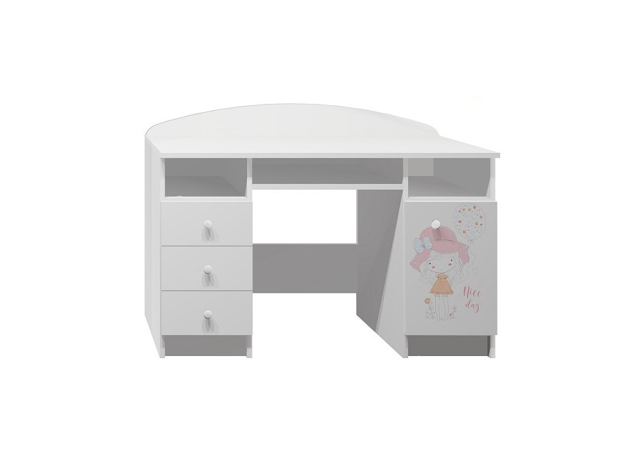 Psací stůl NICE DAY - TYP B, bílý