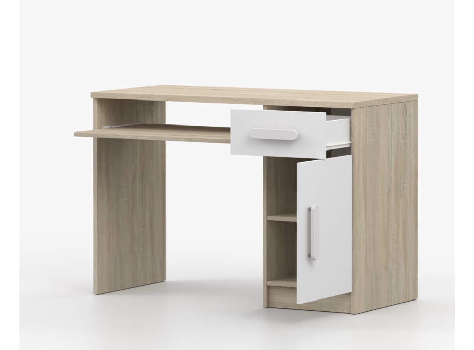 Psací stůl SMYK - dub sonoma/bílý (více variant)
