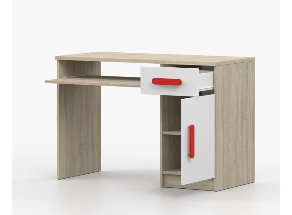 Psací stůl SMYK - dub sonoma/bílý (více variant)