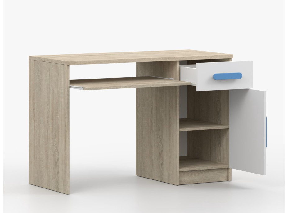 Psací stůl SMYK - dub sonoma/bílý (více variant)
