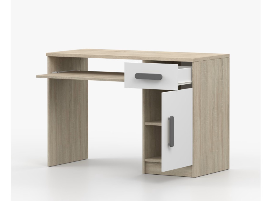 Psací stůl SMYK - dub sonoma/bílý (více variant)