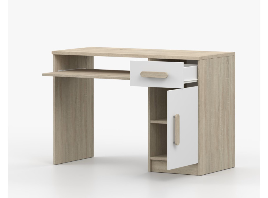 Psací stůl SMYK - dub sonoma/bílý (více variant)