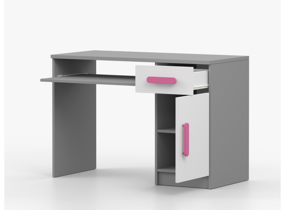 Psací stůl SMYK - šedý/bílý (více variant)