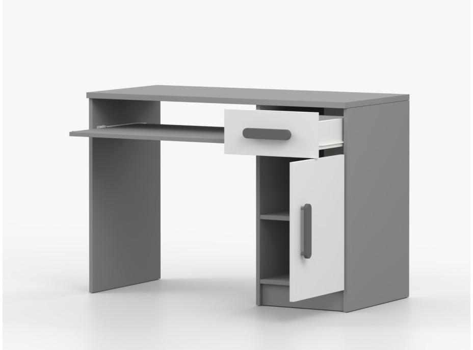Psací stůl SMYK - šedý/bílý (více variant)