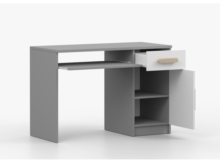 Psací stůl SMYK - šedý/bílý (více variant)