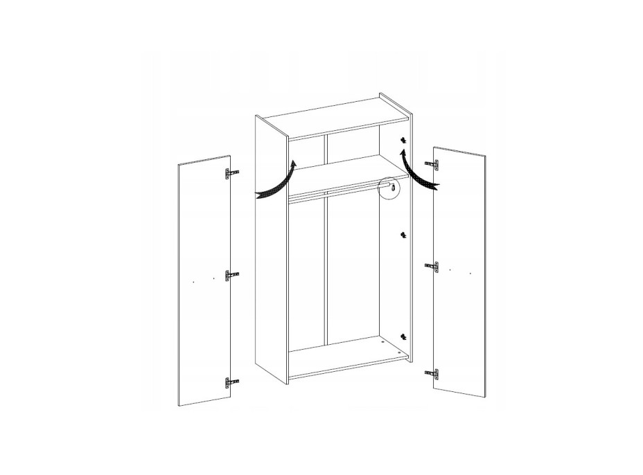 Šatní skříň MIRRAGE 80