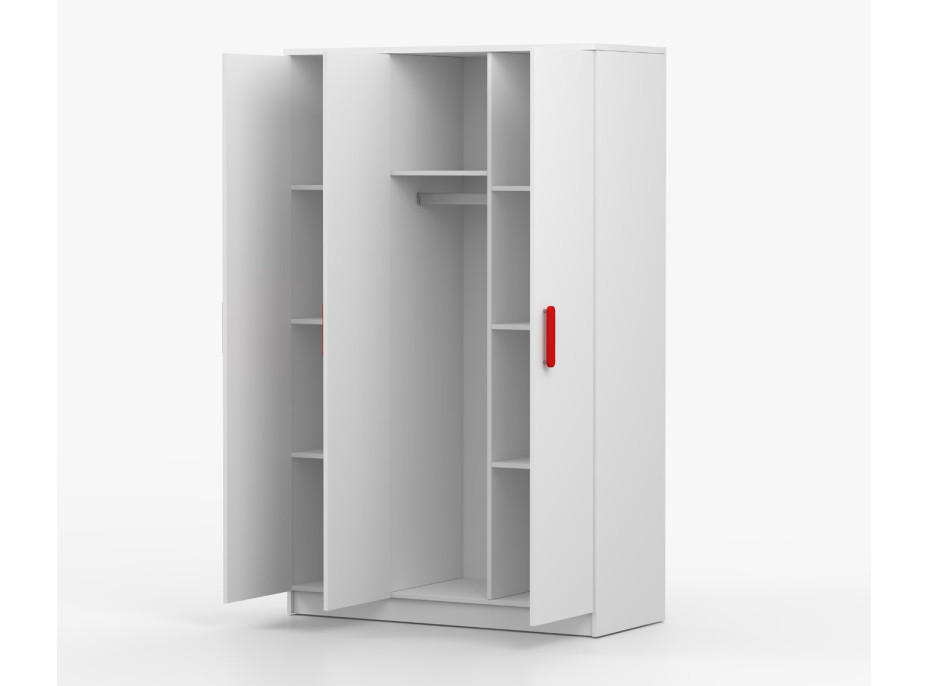 Šatní skříň SMYK 120 - bílá (více variant)