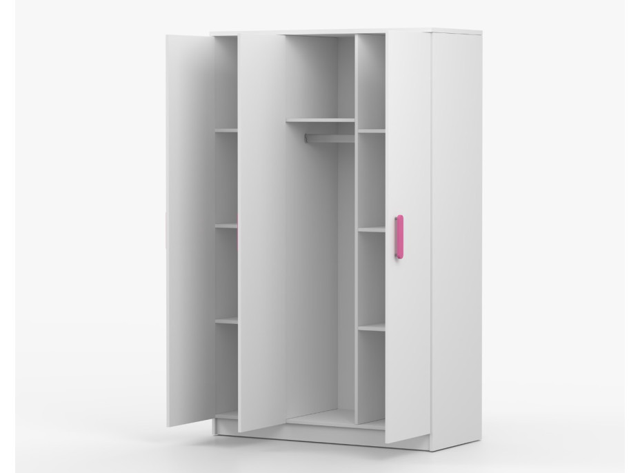 Šatní skříň SMYK 120 - bílá (více variant)
