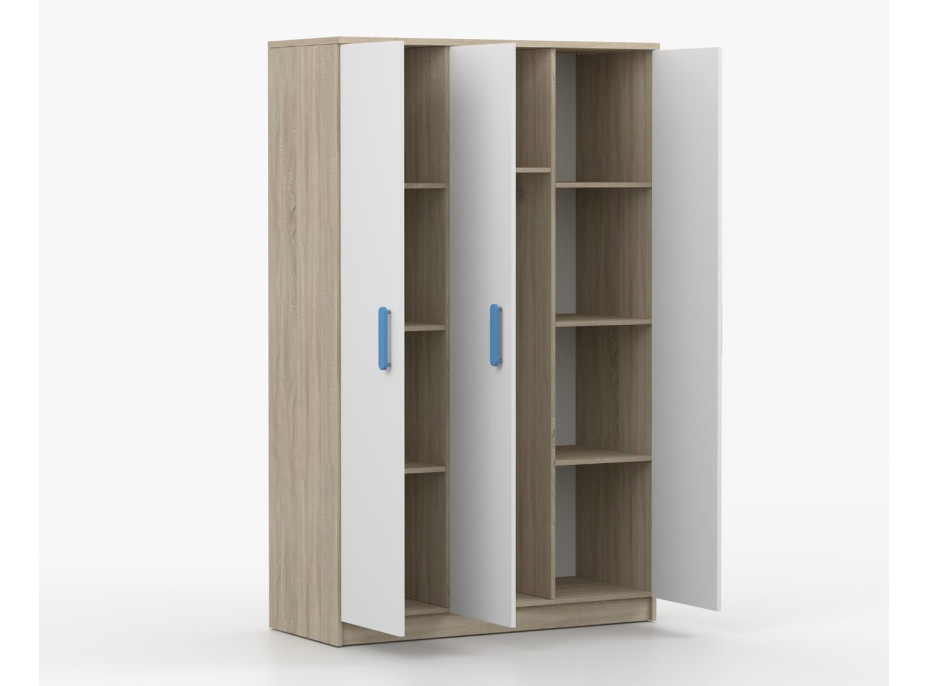 Šatní skříň SMYK 120 - dub sonoma/bílá (více variant)
